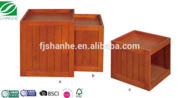 SH modern red nesting table