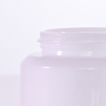 Opal white glass jars with white lid