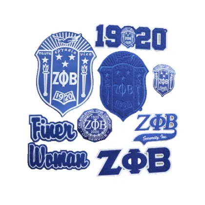 Big Size Zeta Phi Beta Shield Patch - Blue 1920 Zeta Crest Chenille Patch: Unique and Stylish Accessory for Affiliates