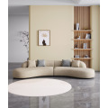 Cama de terciopelo moderno curvado escandinavo