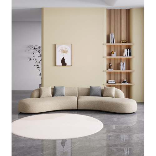 Скандинавский изогнутый современный бархатный диван