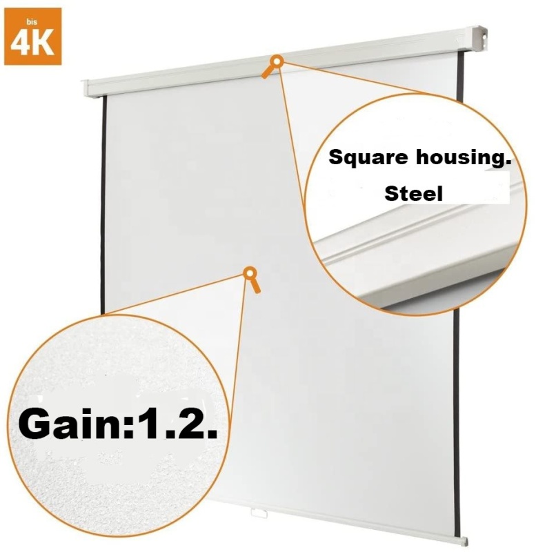 Portable movie 4k wall ceiling hanging projection screen