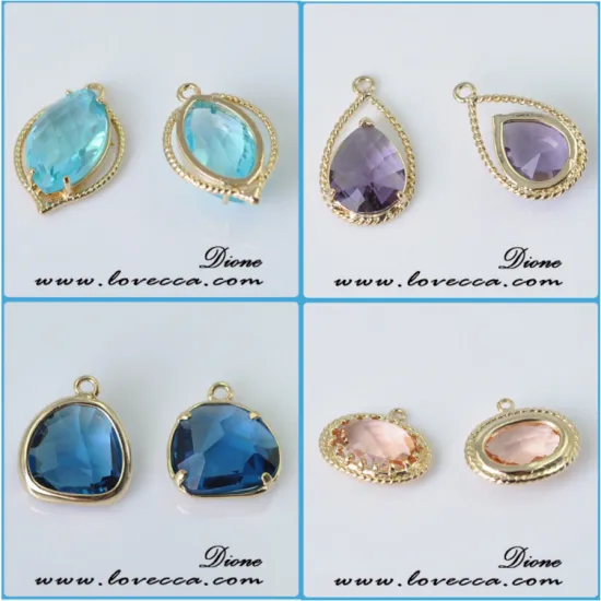 Glass material high quality initial pendant necklace Mother birthstone necklace