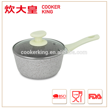 20cm forged aluminium sauce pan with white marble coating