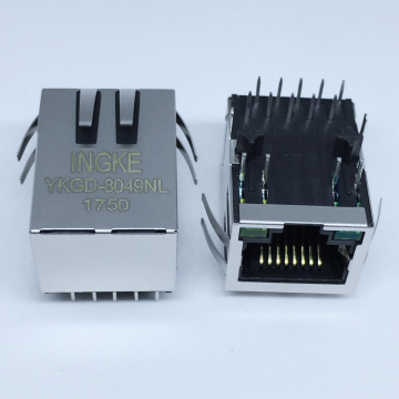 Ingke YKGD-8049NL 100% cross SI-61001-F Single Port RJ45 Magnetic Jack Connector