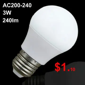 4 pin g24 led bulb 3w e27 220v