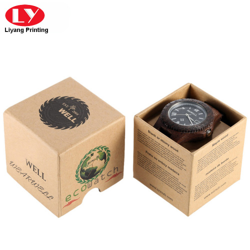 Box di orologio casual di Brown Kraft Board maschile