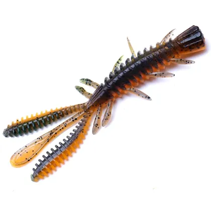YOUME 15PCS/Bag Floating Soft Lures Shrimp Bait TPE Worm Baits for Pike, Trout, Bass