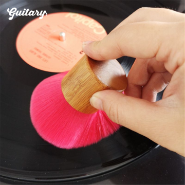 Wooden Handle Pink Cleaning Brush for Vinyl Player Accessories