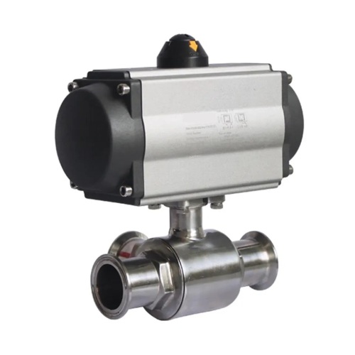 Food Grade 3 Way Clamp Pneumatic Ball Valve