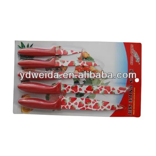 colorfule blade kitchen knife set
