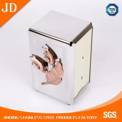 wholesale price stainless steel metal tablecraft napkin dispenser holder