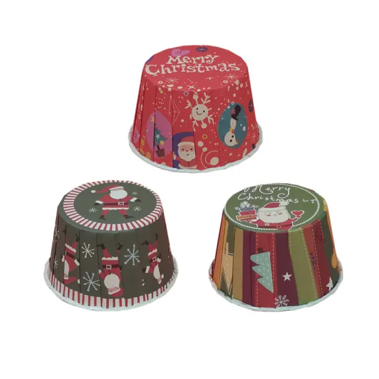 Hot Selling Christmas Large Rolled Cupcake Tools and Decoration Supplier