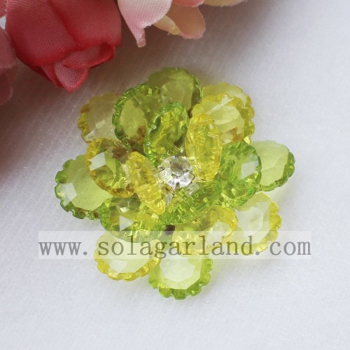 41MM Acrylic Crystal Artificial Beading Decorative Flowers