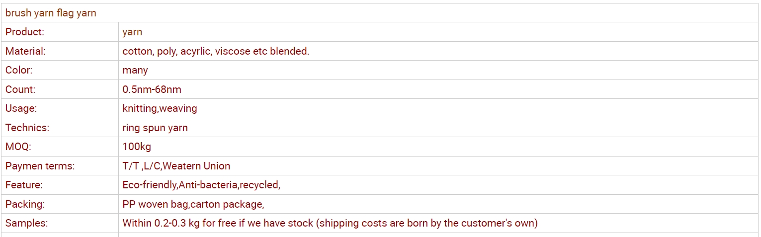 brush yarn flag yarn