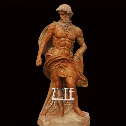 Factory Supply life size greek gods marble poseidon statues