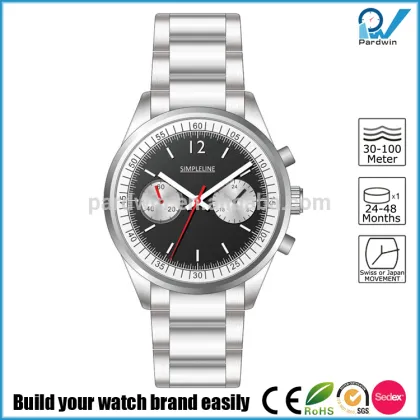 Stainless steel Bonus Bracelet slightly domed glass with inner anti-reflective coating chronograph Regal Watches