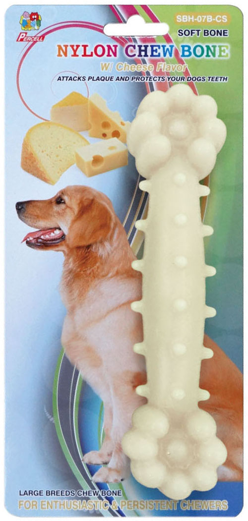 Percell 7.5 &quot;Nylon Dog Chew Bone aroma de queso con hueso