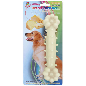 Percell 7.5 &quot;Nylon Dog Chew Bone aroma de queso con hueso