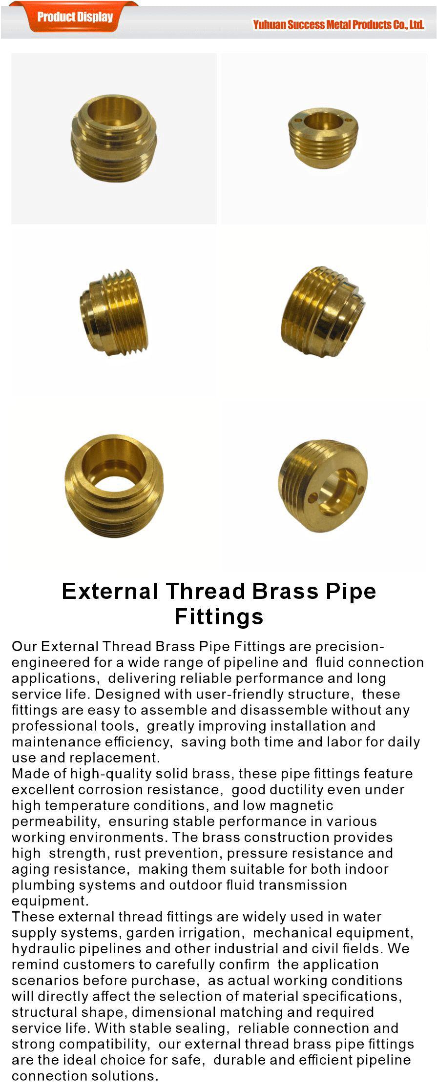 Corrosion Proof Brass Pipe Coupling