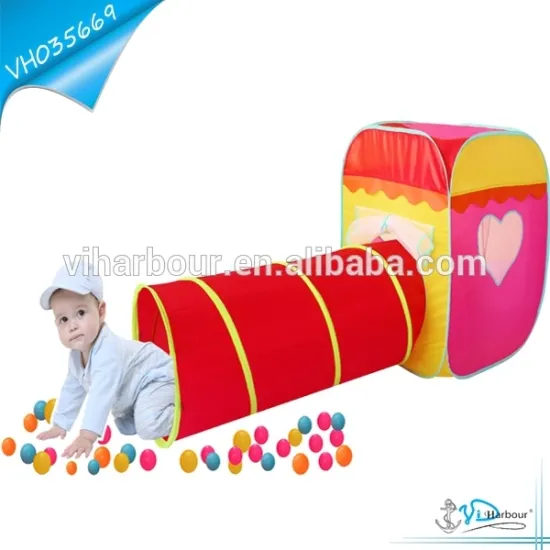 Pop Up Kids Playing Tunnels Type Tunnel Tent