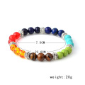 7 Chakras Beaded Bracelet strands Reiki Healing Balancing Round Beads for women and men