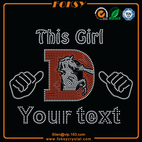 This Girl Your Text hot fix crystals patterns