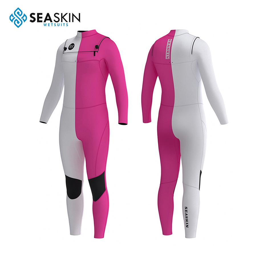 Seaskin dada zip bernafas neoprena melayari wetsuit