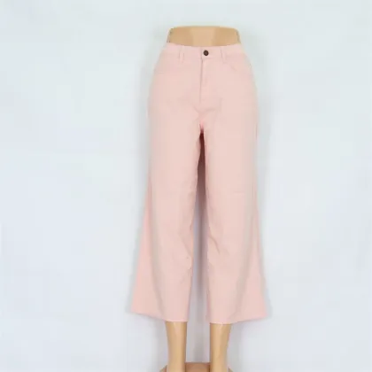 Ladies Pink Wide Leg Pants Wholesale
