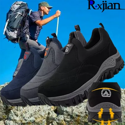R.JIAN pedal lazy shoes rubber soft sole leisure outdoor hiking shoes outdoor leisure hiking shoes size 37-47