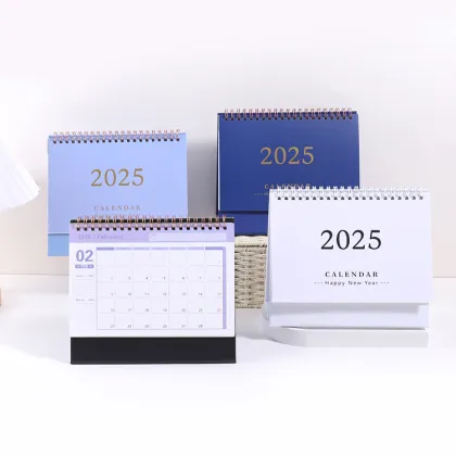 Creative Promotional Morandi Colors 2025 Calendar for Desktop Decoration