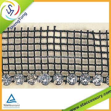 sew on rhinestone mesh trimming diamante mesh trimming hot fix rhinestone mesh trimming