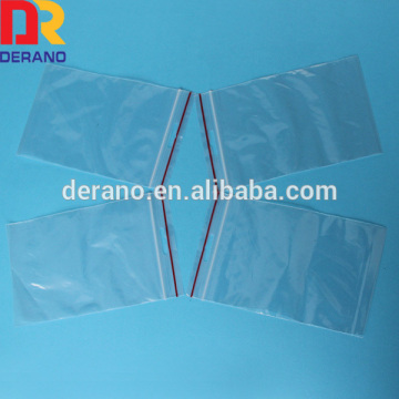 LDPE ziplock bag manufacturer red line on lip