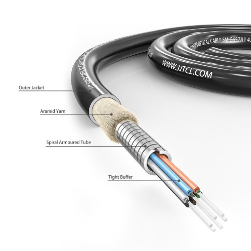 Câble optique intérieur de 5,5 mm 6F à fibre blindé intérieur