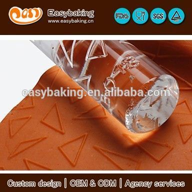 Custom trilateral acrylic cake decoratioing fondant embossing rolling pins