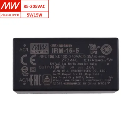 MEAN WELL IRM-15-5 15W AC-DC PCB Mount Power Supply Module
