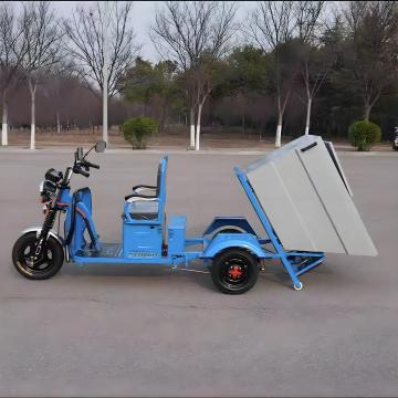 Electric three-wheeled cleaning and transportation vehicle
