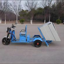 Electric three-wheeled cleaning and transportation vehicle