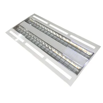 Aluminium Louver Recessed Grille Replaceable T5 Fluorescent Lighting Fixture