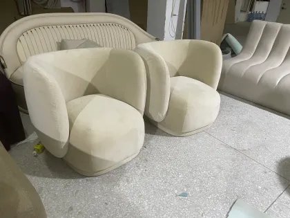 Modern Design Rico Lounge Chair boucle fabric chair