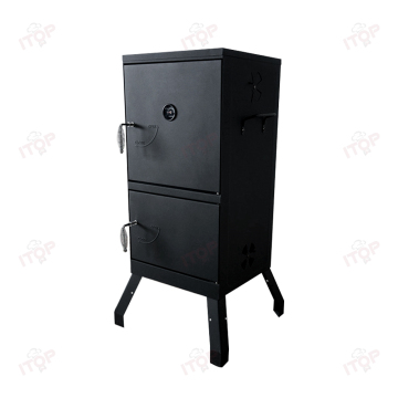 Grill di fumatori a carbone verticale in acciaio inossidabile con design senza fumo