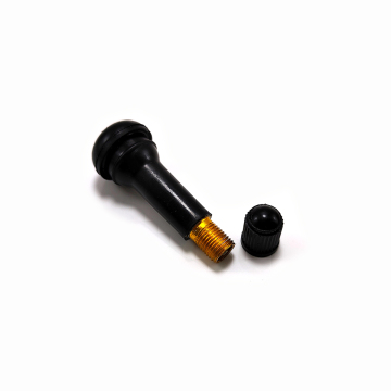 Tr414 Gambo della valvola a scatto in gomma nera per pneumatici tubeless - Adatta fori per cerchioni da 0,453 pollici