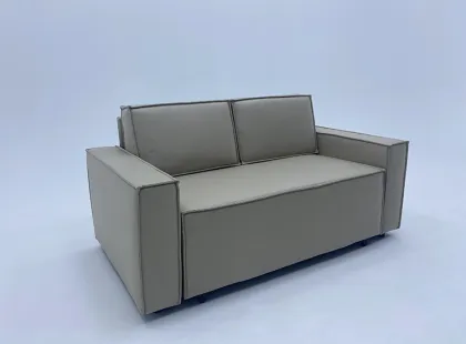 Convertible Leather Sofa Bed Opens in One Step