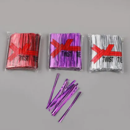 Golden Metallic Pet Twist Tie for Bakery