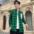 Men's casual plaid shirt