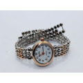 silver gold metal watch for lady