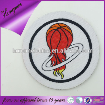 Manufacturer supply woven patches fire handmade clothing label