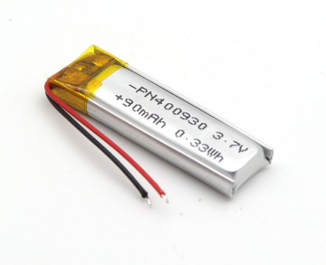90mAh lithium ion polymer rechargeable battery (LP0X3T4)