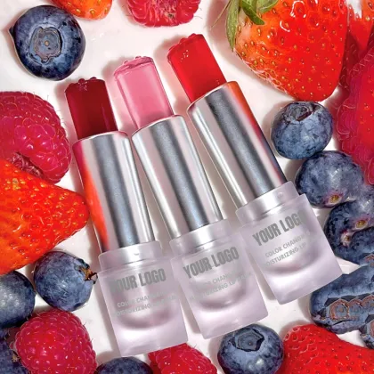 Custom Logo Vegan Organic Moisturizing Color Changing Lip Balm