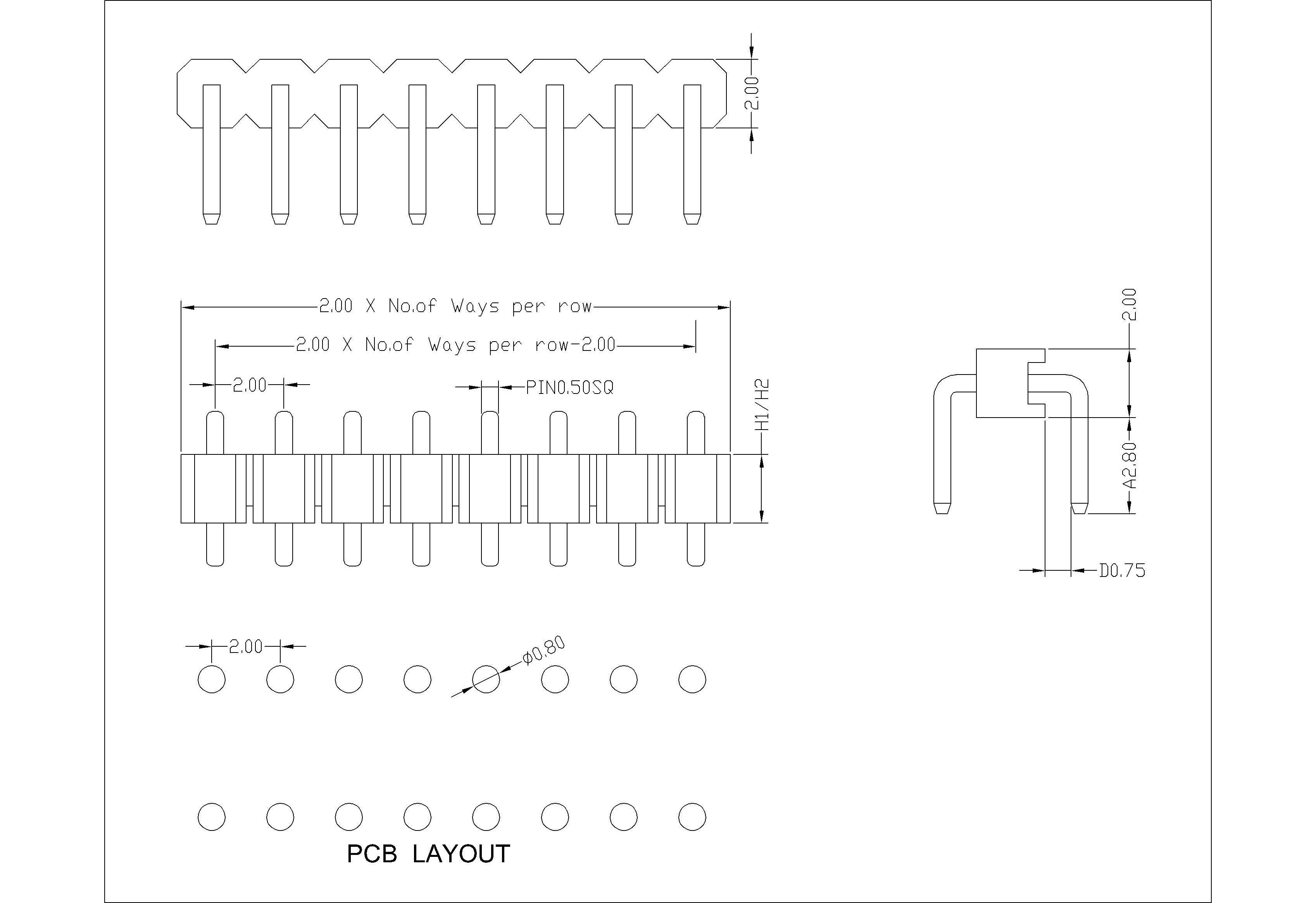 2.00 pitch single row connector